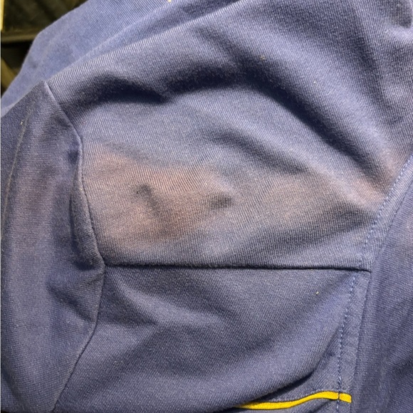 Quacker Factory Womens Jacket Tank Set Blue Gold Zip Bling Pockets *FLAW - Picture 5 of 7